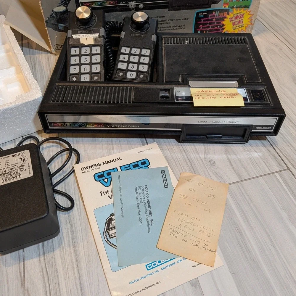 ColecoVision Model 2400 Console CIB Tested 5 Games Box 2 Controllers OEM